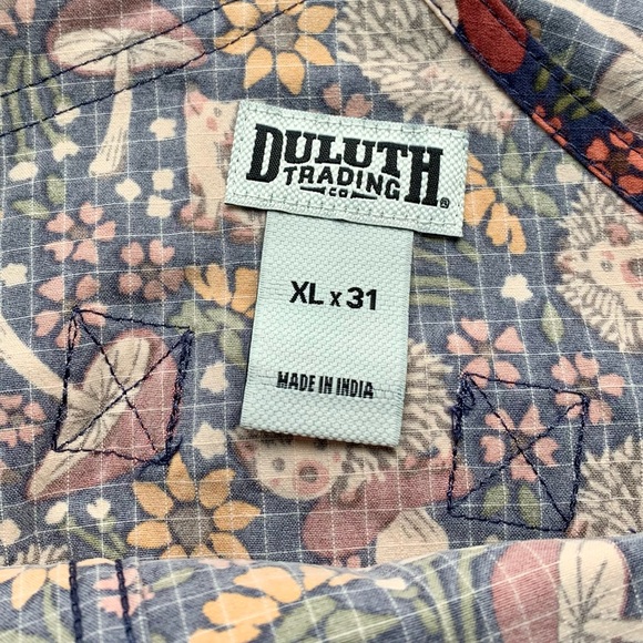 NWT Duluth XL x31” Heirloom Gardening Bib Overalls Dusk Blue Fall Hedgehog Farm - Picture 5 of 10